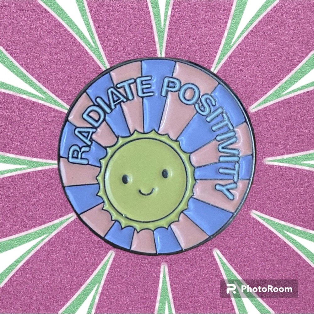 Radiate Positivity sun enamel pin
